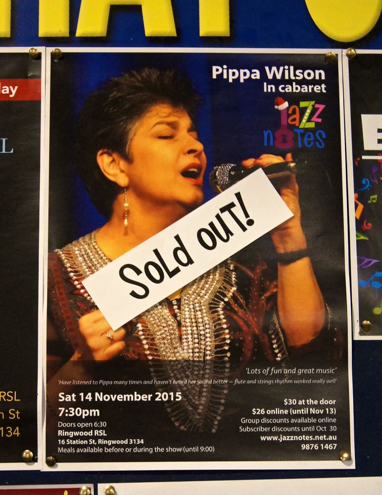 Pippa Wilson with Jazz Notes – Sold Out!